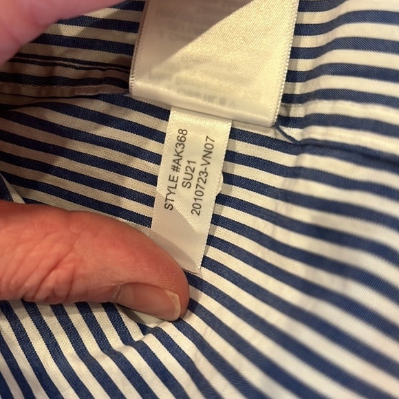 J. Crew Factory Pajama Striped Short-sleeve Sleep Shirt 100% Cotton Size Small - Picture 8 of 8